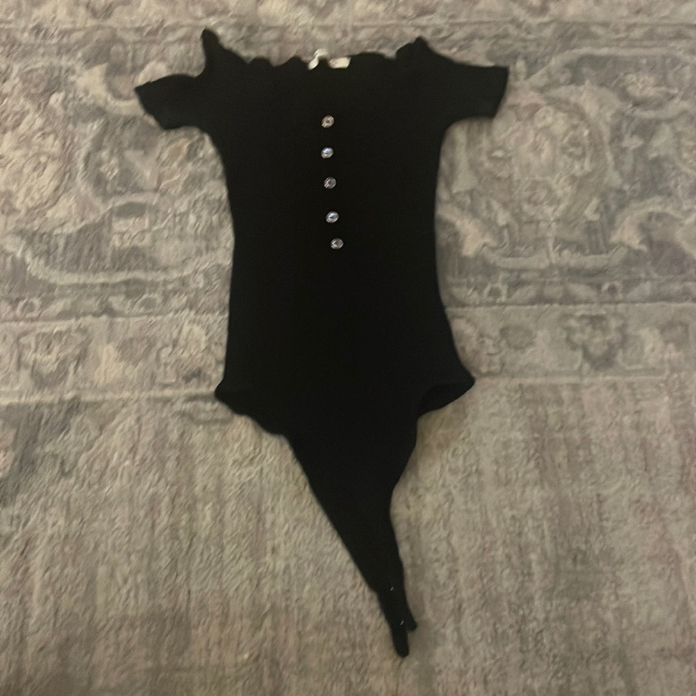 Off the Shoulders Henley Bodysuit